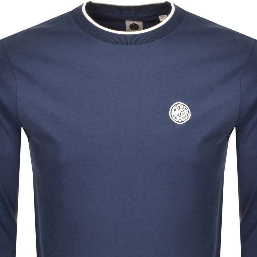 Alternative Image for ProductPretty Green Crew Neck Long Sleeve T Shirt Navy2
